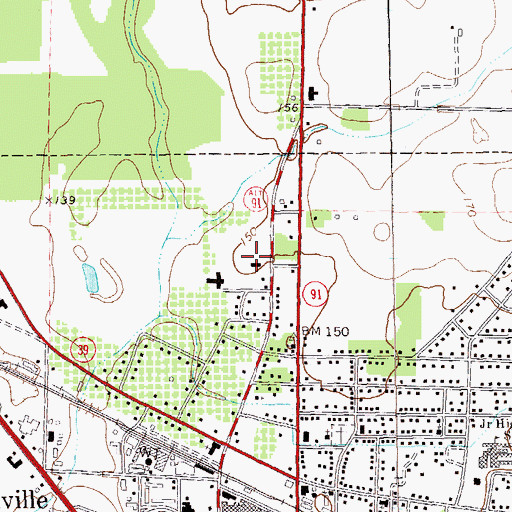 Topographic Map of Southeastern Holiness Institute, GA