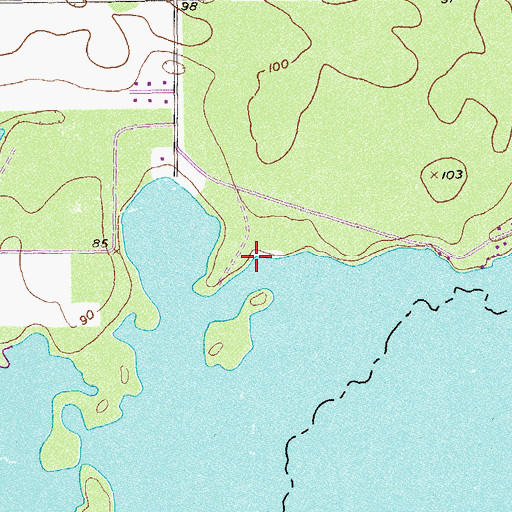 Topographic Map of Spring Creek Landing, GA