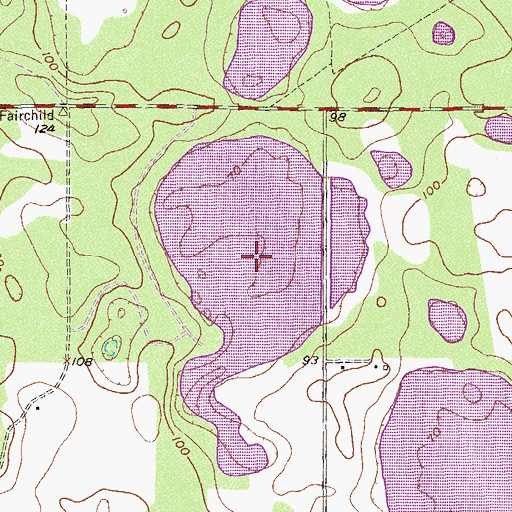 Topographic Map of Whittakers Lake, GA