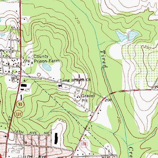 Topographic Map of Barber Park, GA