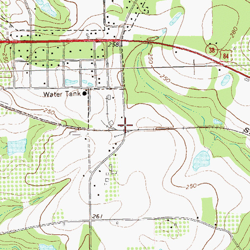 Topographic Map of Brownlee, GA