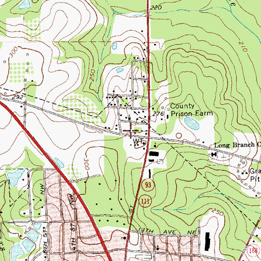 Topographic Map of Church of God of Prophecy, GA