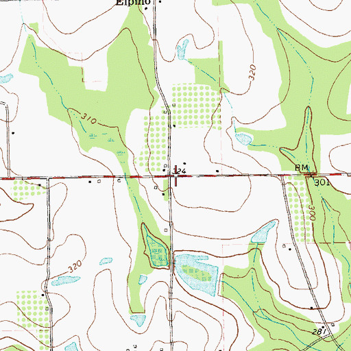 Topographic Map of Concord Church (historical), GA