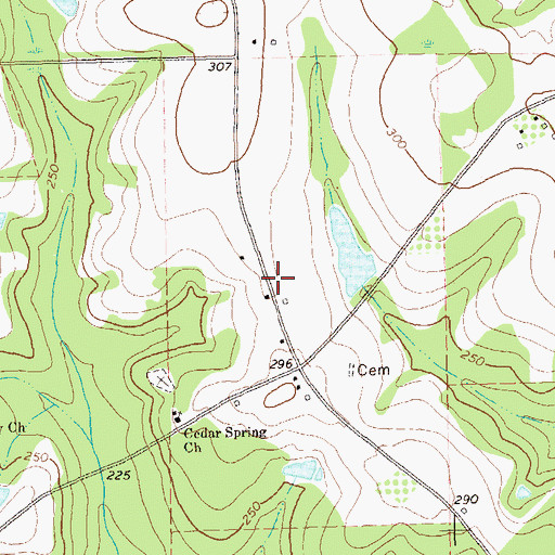 Topographic Map of Connells School (historical), GA