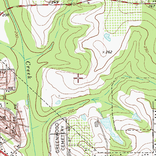 Topographic Map of Eastside Elementary School, GA