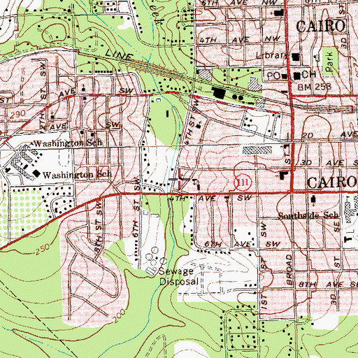 Topographic Map of First Born Church, GA