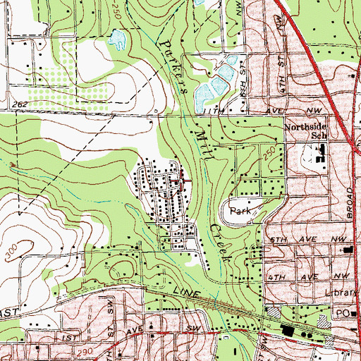Topographic Map of Full Gospel Church, GA