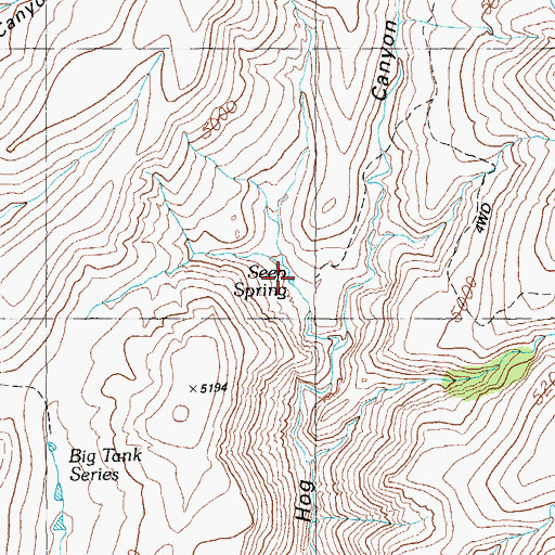 Topographic Map of Seep Spring, AZ
