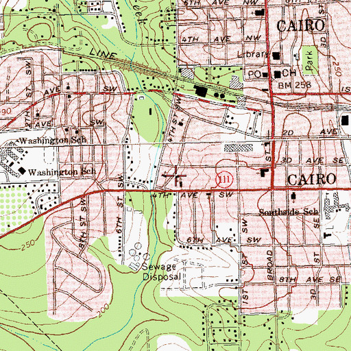 Topographic Map of Greater New Corinth Missionary Baptist Church, GA