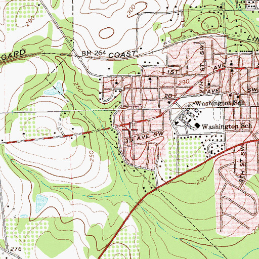 Topographic Map of Pilgrim Rest Missionary Baptist Church, GA
