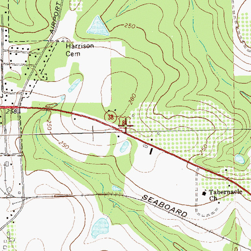 Topographic Map of Pine Summit School (historical), GA