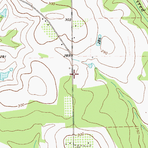 Topographic Map of Pleasant Valley School (historical), GA