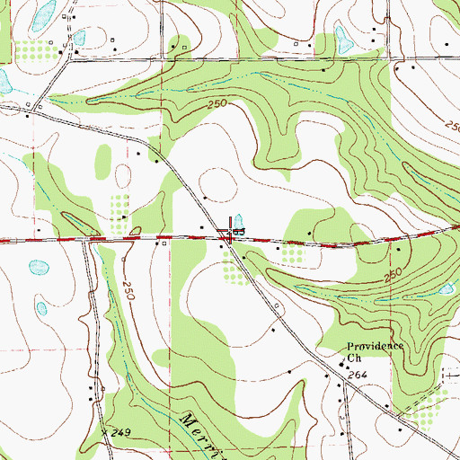 Topographic Map of Providence, GA