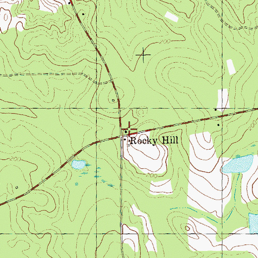 Topographic Map of Rocky Hill School (historical), GA