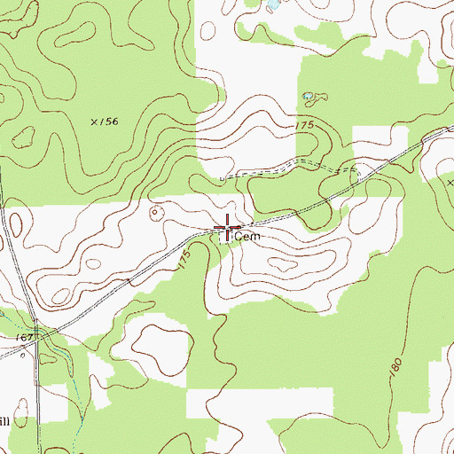 Topographic Map of Saint Paul Church, GA
