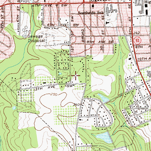 Topographic Map of Southern Terrace Park, GA