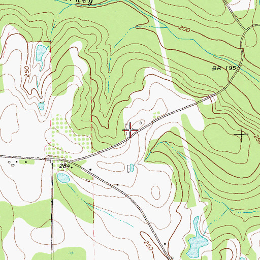 Topographic Map of Walden Cemetery, GA