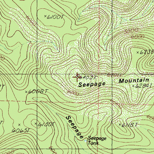 Topographic Map of Seepage Mountain, AZ