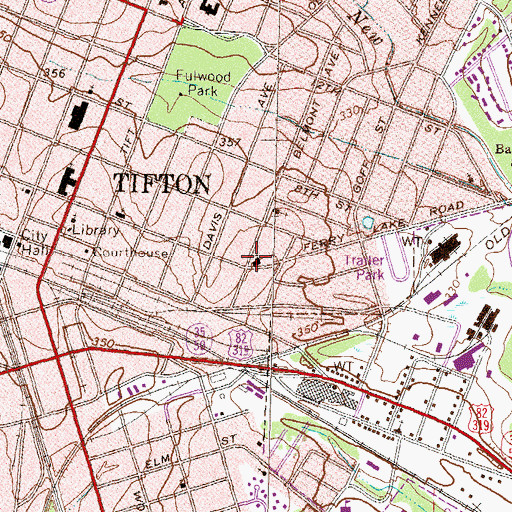 Topographic Map of Church of God, GA