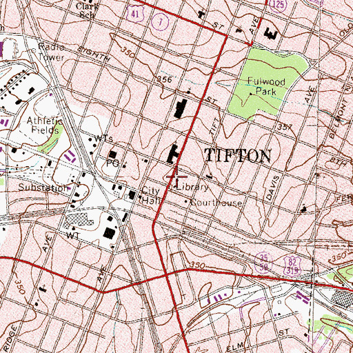 Topographic Map of Congregational Christian Church, GA