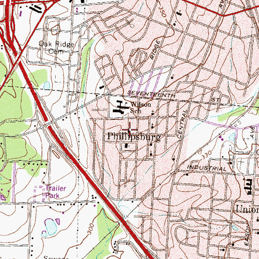 Topographic Map of Everett Temple Christian Methodist Episcopal Church, GA