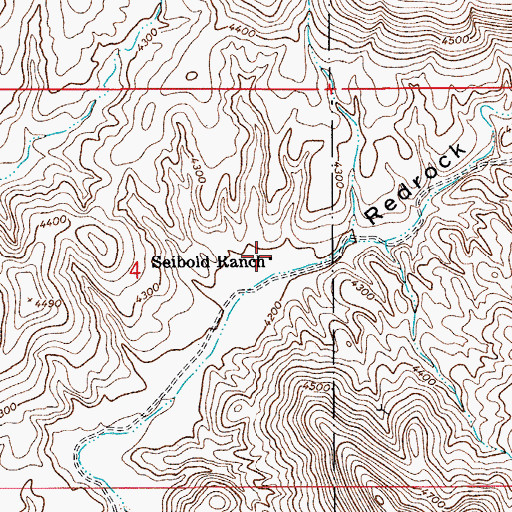 Topographic Map of Seibold Ranch, AZ