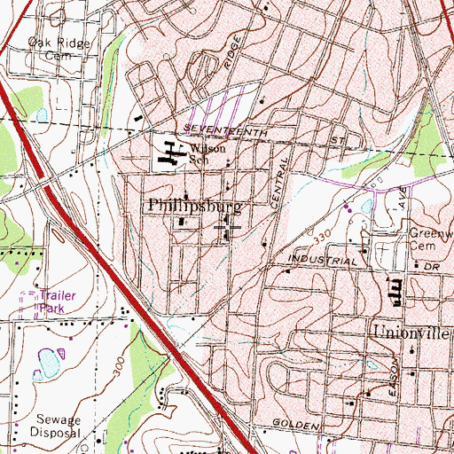 Topographic Map of Friendship Holiness Church, GA