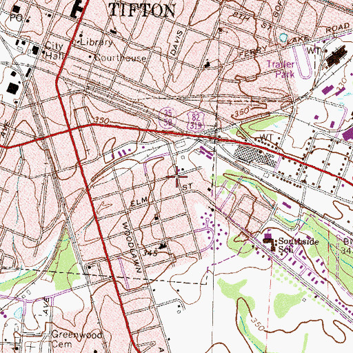 Topographic Map of Herring Memorial Church (historical), GA