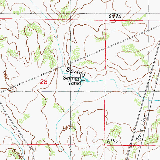 Topographic Map of Selman Tank, AZ