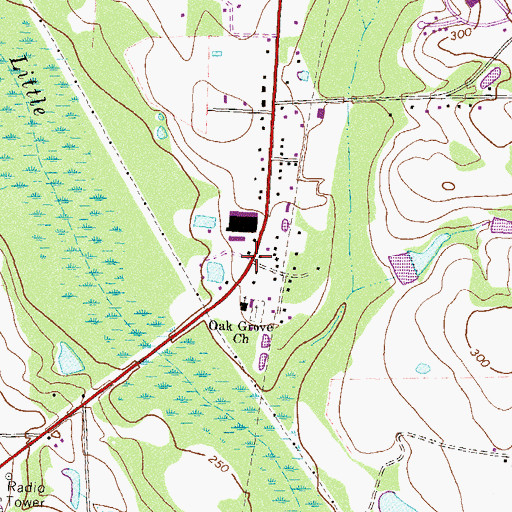 Topographic Map of Kelltown, GA