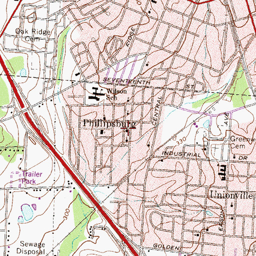 Topographic Map of Mount Zion Missionary Baptist Church, GA