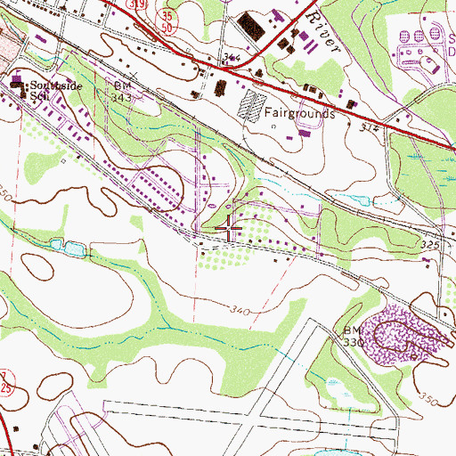 Topographic Map of New Bethel Church, GA