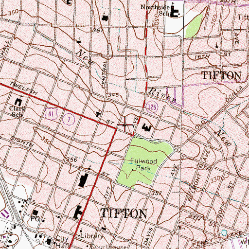 Topographic Map of Our Divine Savior Roman Catholic Church, GA