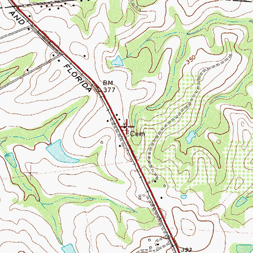 Topographic Map of Saint Johns Church, GA