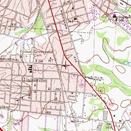 Topographic Map of Shiloh Missionary Baptist Church, GA