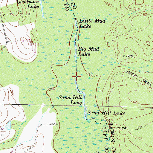 Topographic Map of Thick Creek, GA