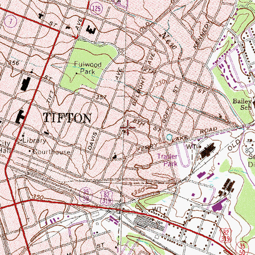 Topographic Map of Trinity Methodist Church, GA