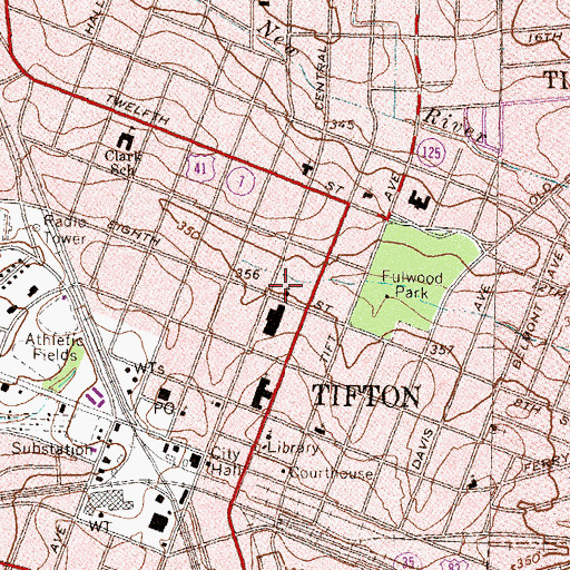 Topographic Map of Wesleyan Methodist Church, GA