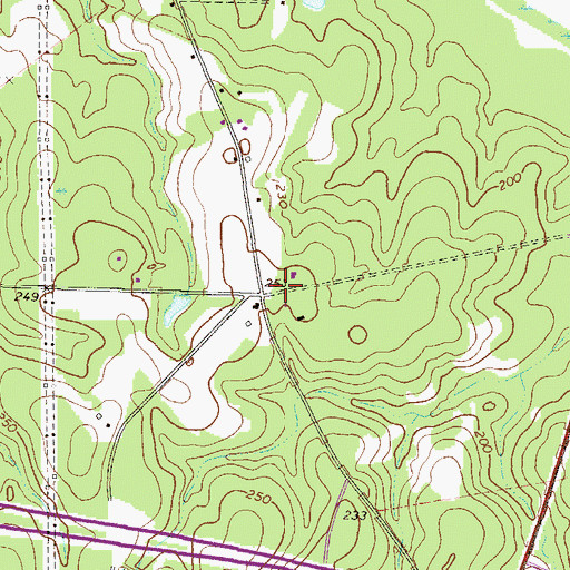 Topographic Map of Morningside Church, GA