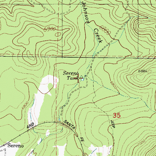 Topographic Map of Sereno Tank, AZ