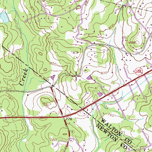 Topographic Map of Baby Farms Church, GA