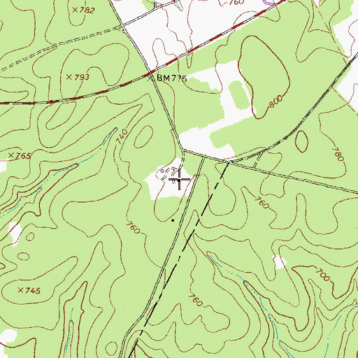 Topographic Map of Casulon Plantation (historical), GA