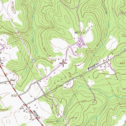 Topographic Map of Church of Christ, GA