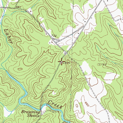 Topographic Map of Conner Cemetery, GA