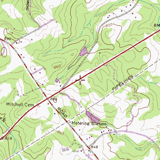 Topographic Map of Full Gospel Church, GA