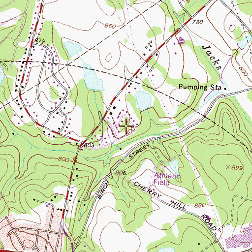 Topographic Map of Mathews Park, GA
