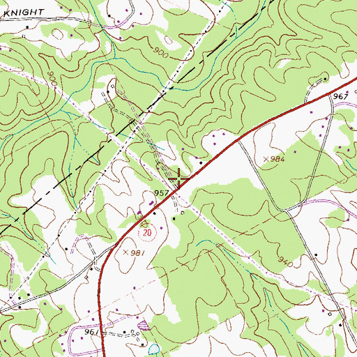 Topographic Map of Walton Tabernacle, GA