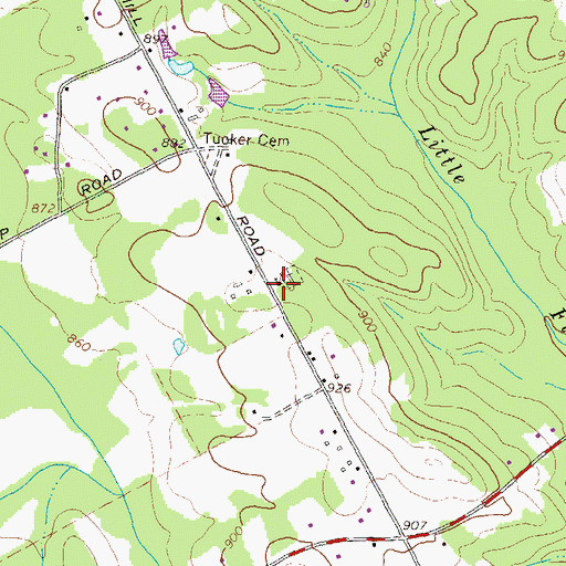 Topographic Map of Youth Church, GA