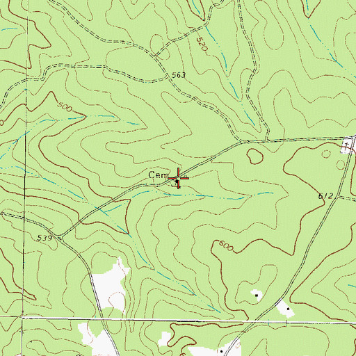 Topographic Map of Clifford Grove Church, GA