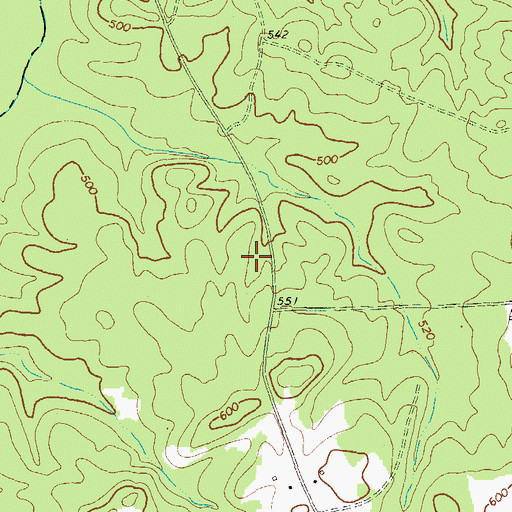 Topographic Map of Fairy Ridge Mine, GA